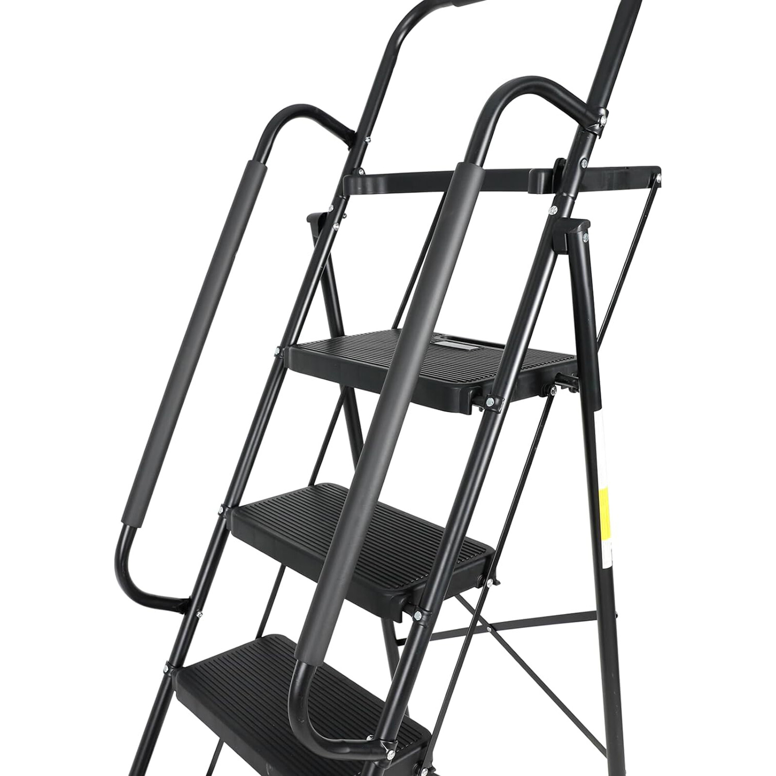 5 Step Non-Slip Stool Ladder with Handrails folding Tool Tray Platform 330 lbs