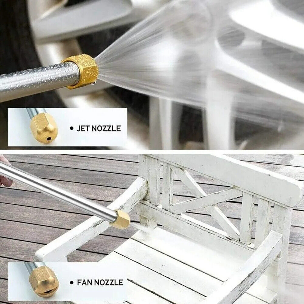 Hydro Jet High Pressure Power Washer Water Spray Gun Nozzle For Garden Car Hose