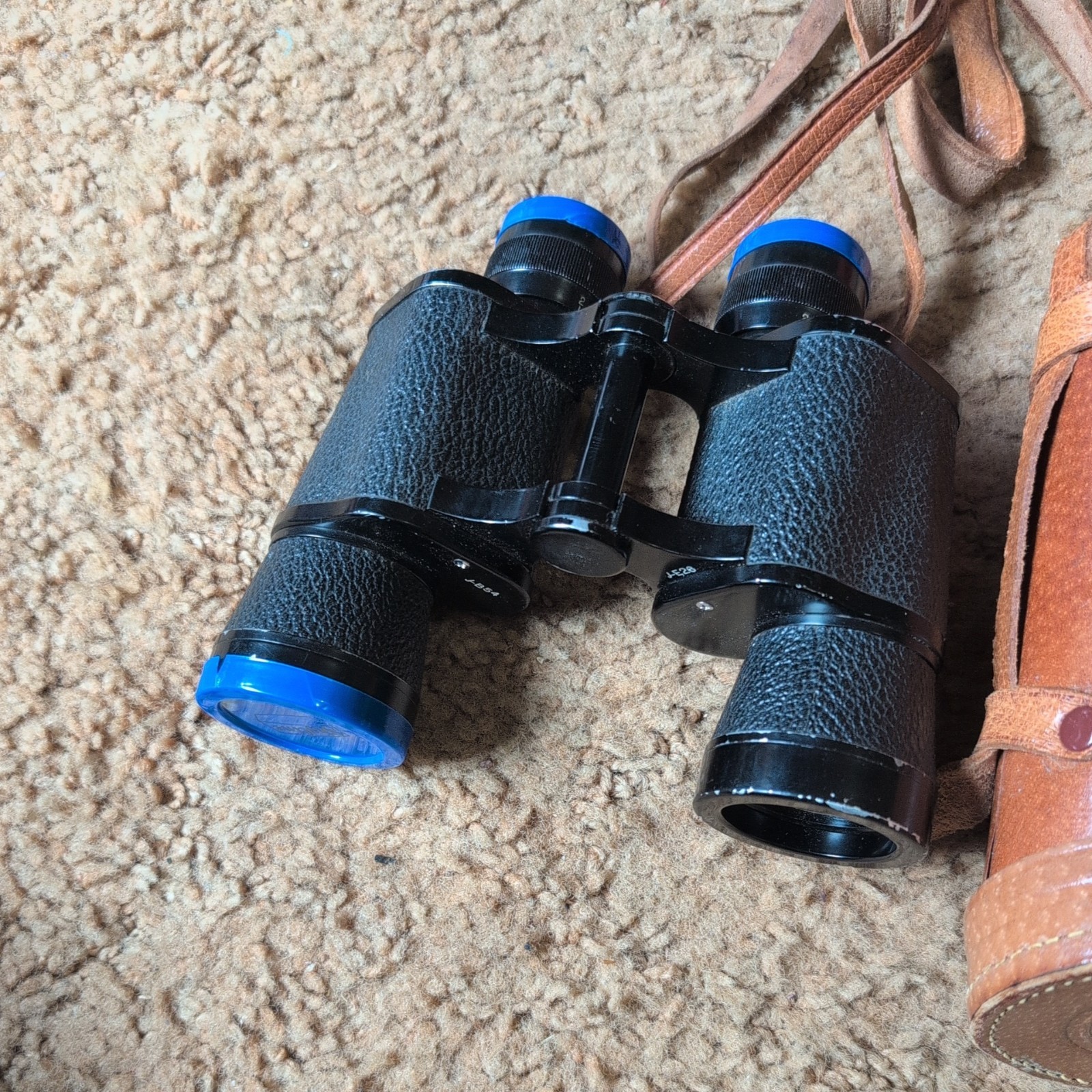 Japan Antique Vintage SKYLINE 7x35 Binoculars Leather Case Original Box extras