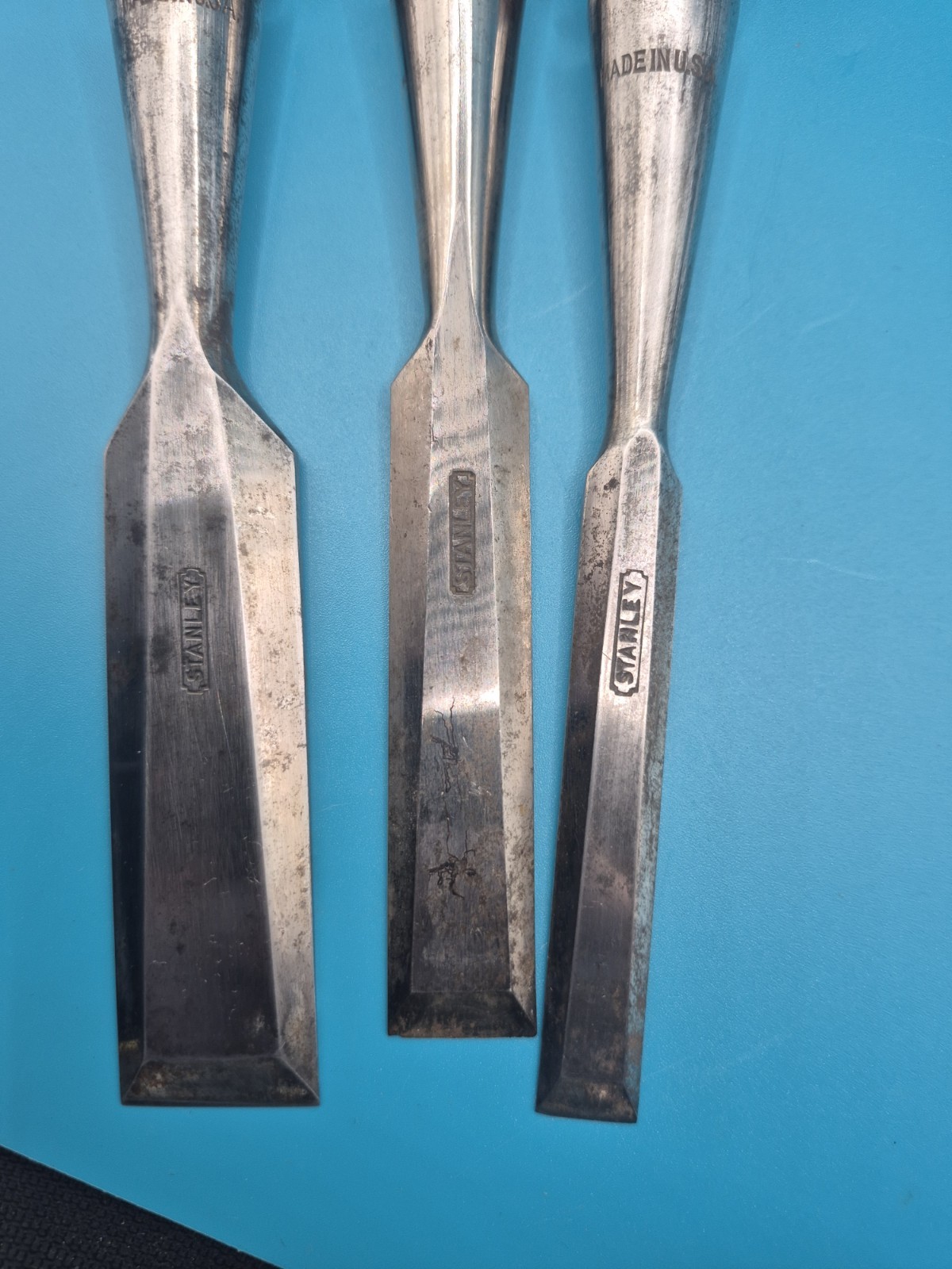 Vintage Stanley 750 Chisels , Set of 3