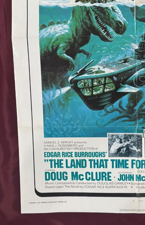 LAND THAT TIME FORGOT POSTER 1975 DOUG MCCLURE