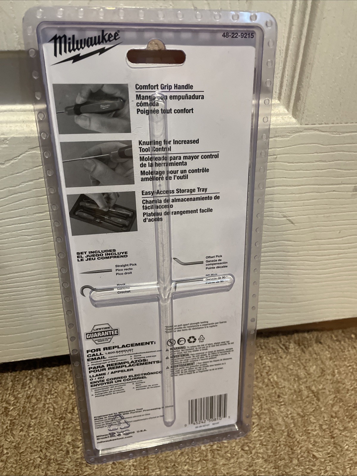 Milwaukee 48-22-9215 Heavy Duty Durable Hook and Pick Set - 4 PC