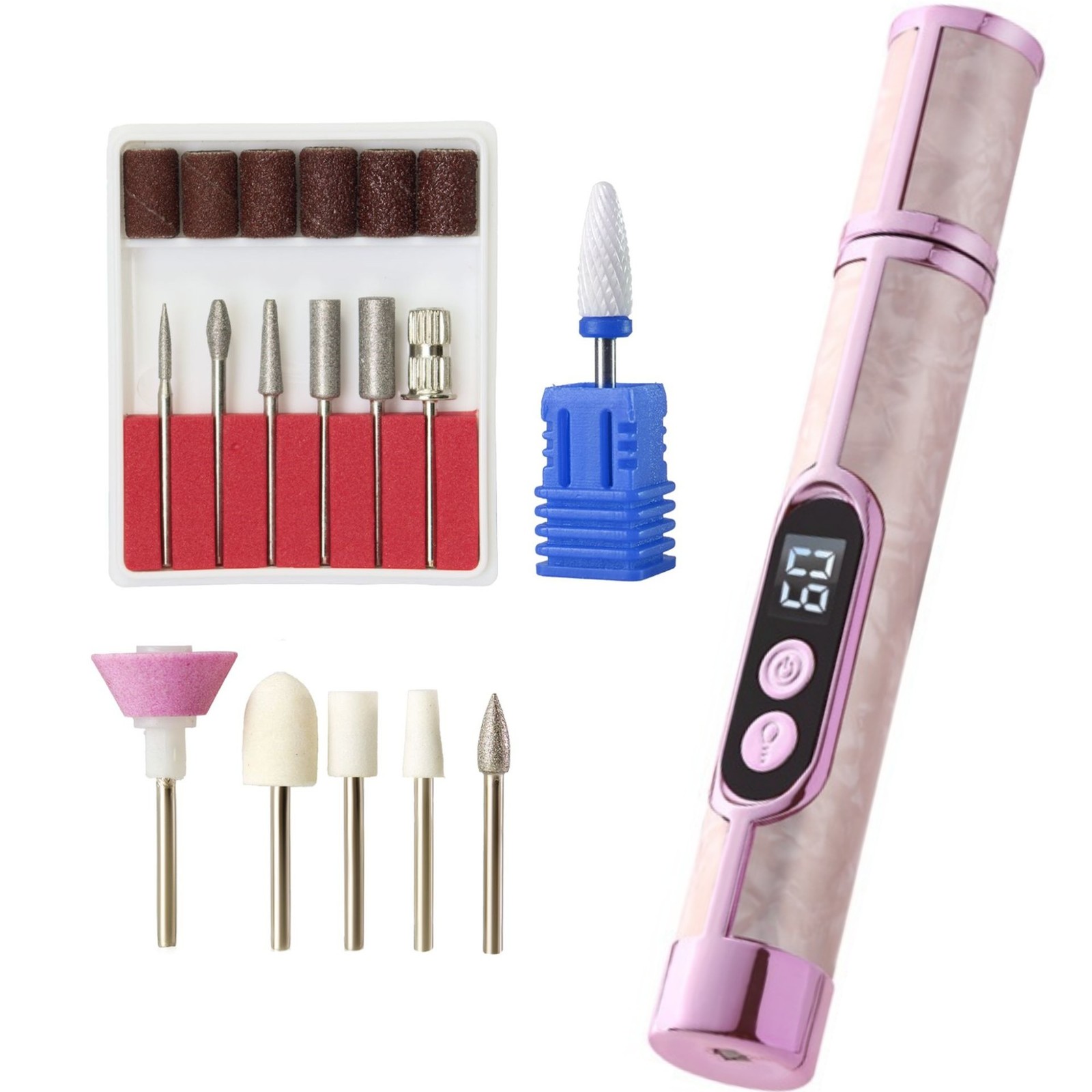 Electric Toe Nail Grinder Drill For Thick Toenails Set Manicure Pedicure Tools