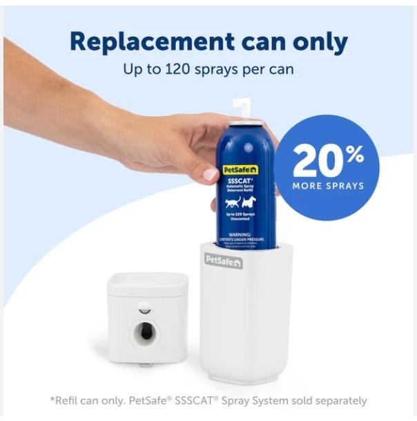 PetSafe Can Spray Refill SSSCat PPD00-17791 Pet Cat Deterrent Up to 120 Sprays