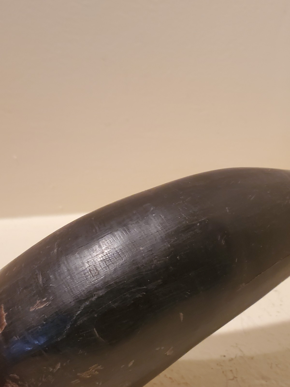 Antique OLD Native American Indian plains bison horn spoon 19th c.