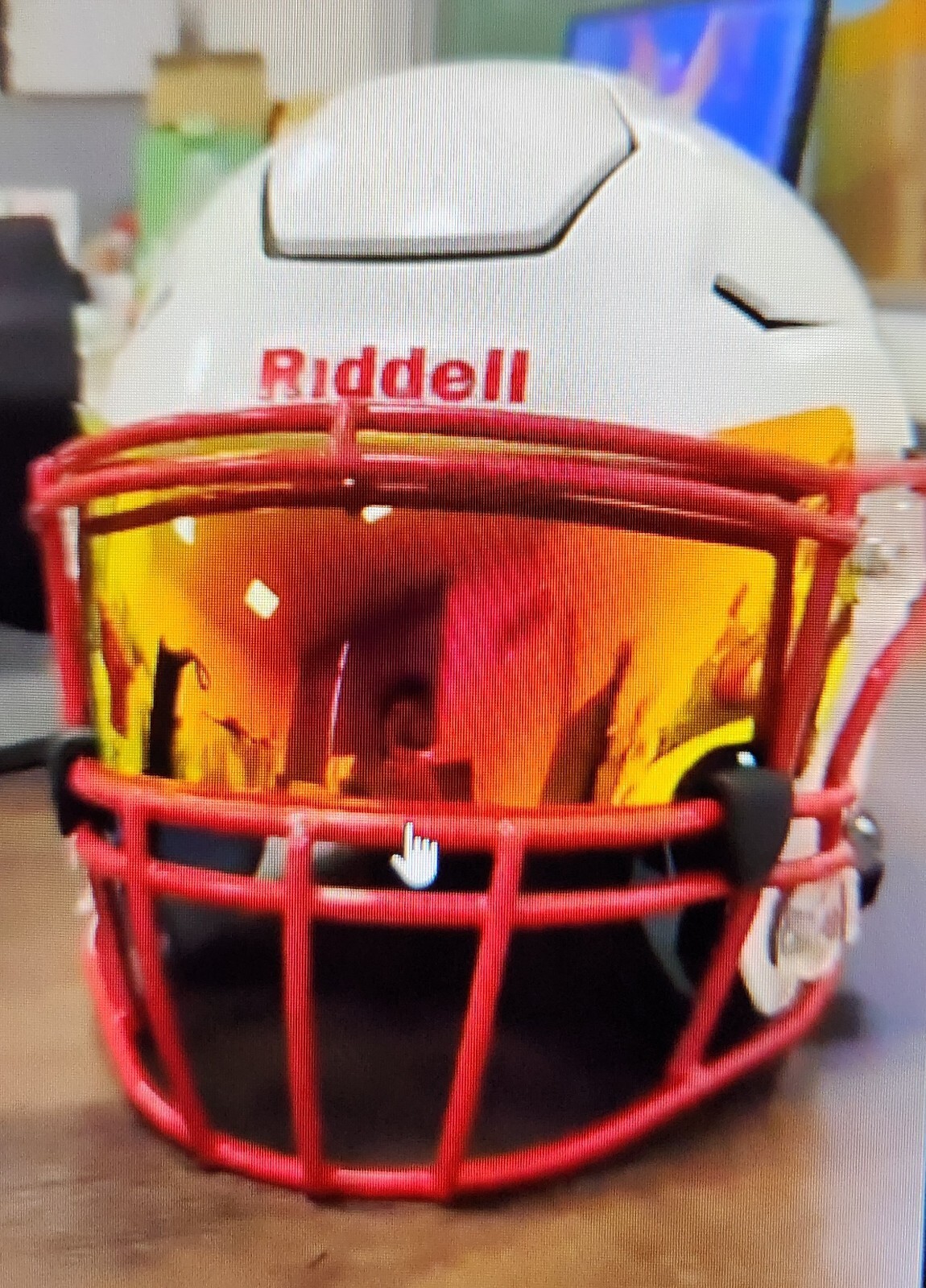 REVO RED SPEED FLEX SCHUTT F7 Full Size Football Helmet Oculus Visor W/Clips