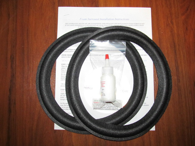 Acoustic Research AR2, AR2a, AR2ax Filleted Foam Surround Speaker Repair Kit 10"
