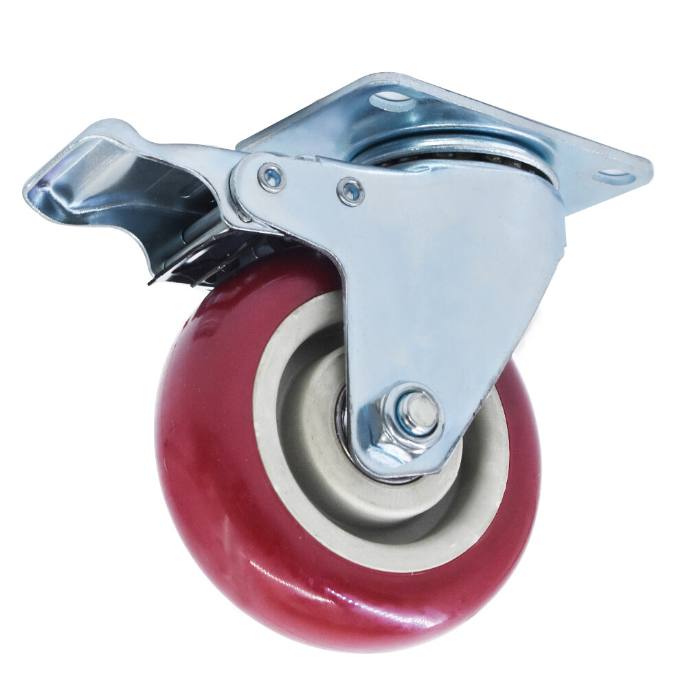 4 Piece 4 Inch Heavy Duty Caster Set Wheels Fits For All Swivel & Brake Casters