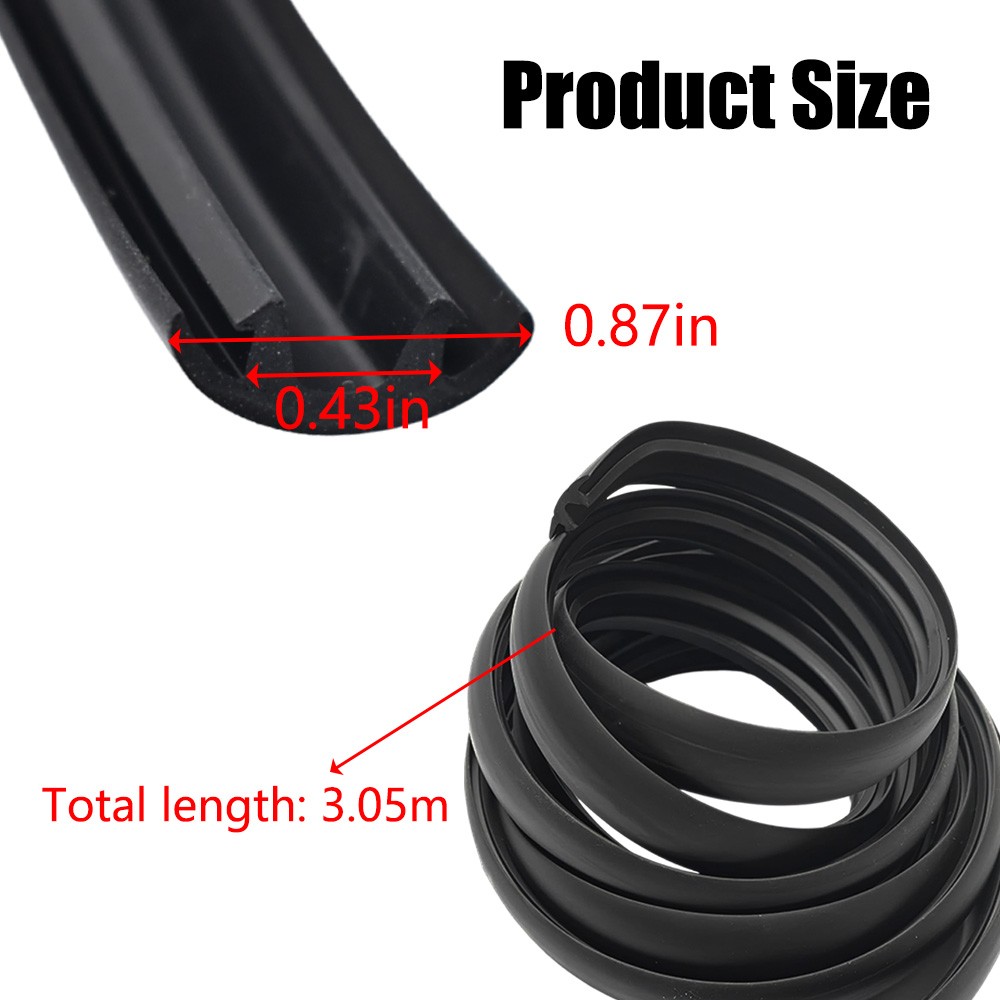 10Ft Rubber Strip for THULE WingBar Aeroblade VW Volvo Car Roof Rack Crossbar