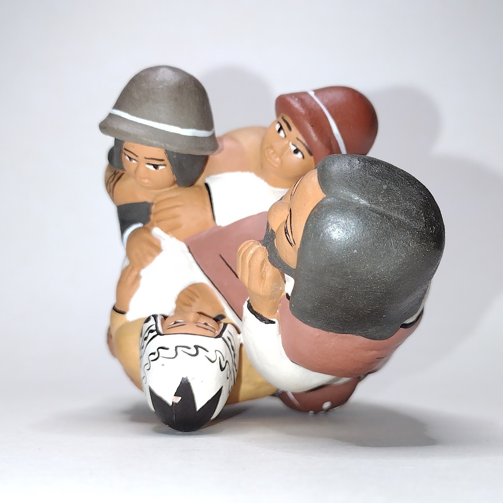 Vtg Peruvian Terracotta Storyteller Jesus w/Children 4" Clay Figurine Maurelio H