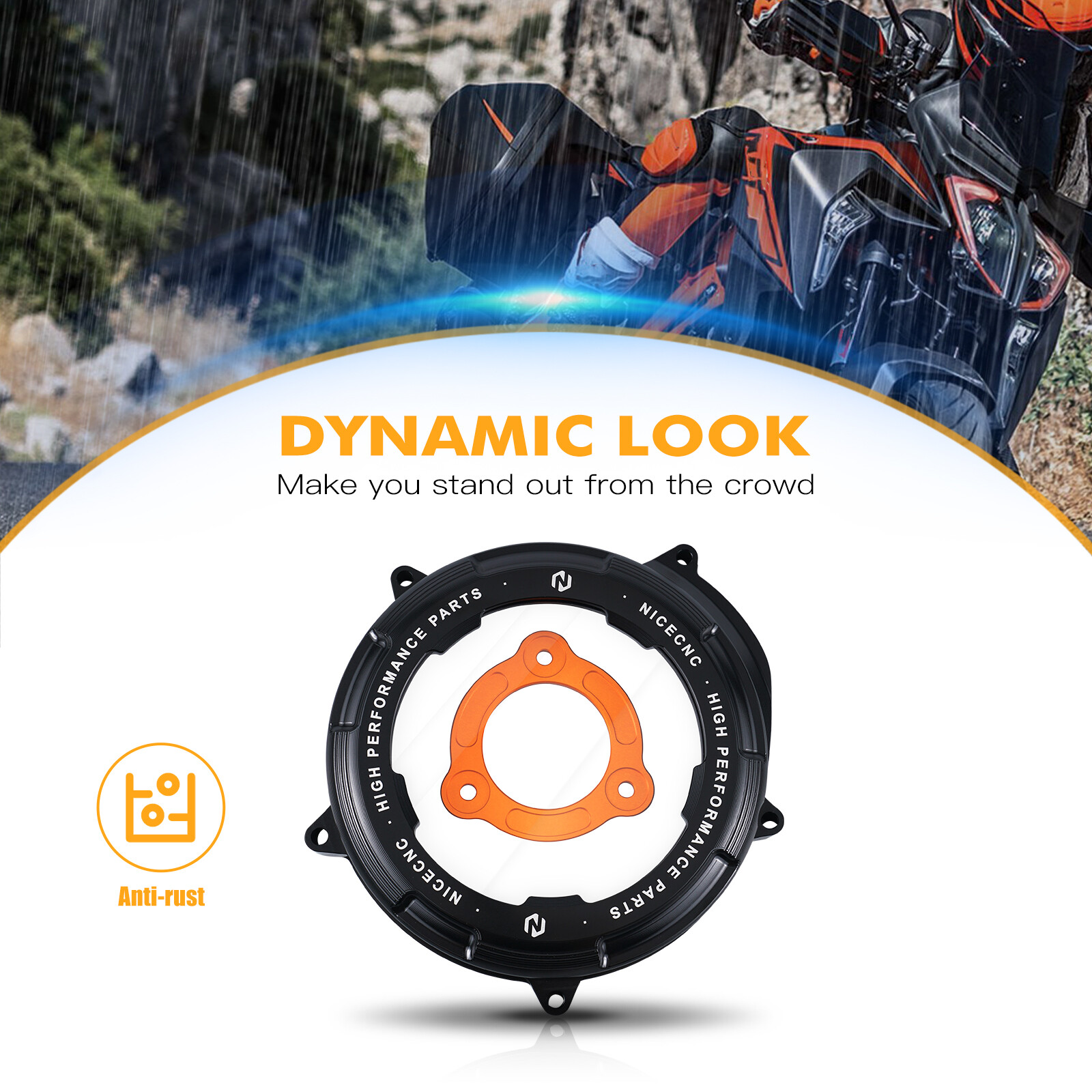 NICECNC Clear Clutch Cover Pretector For KTM 1290 Super Duke R/GT 14-23 Aluminum