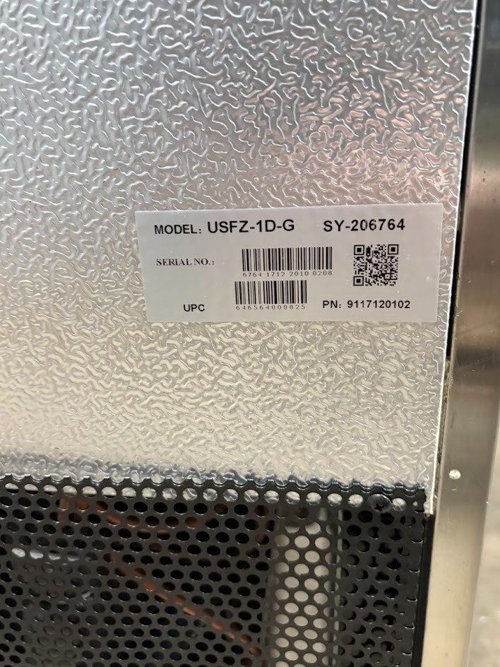 U-STAR USFZ-1D-G 29" Stainless Steel One Section Glass Door Reach-In Freezer