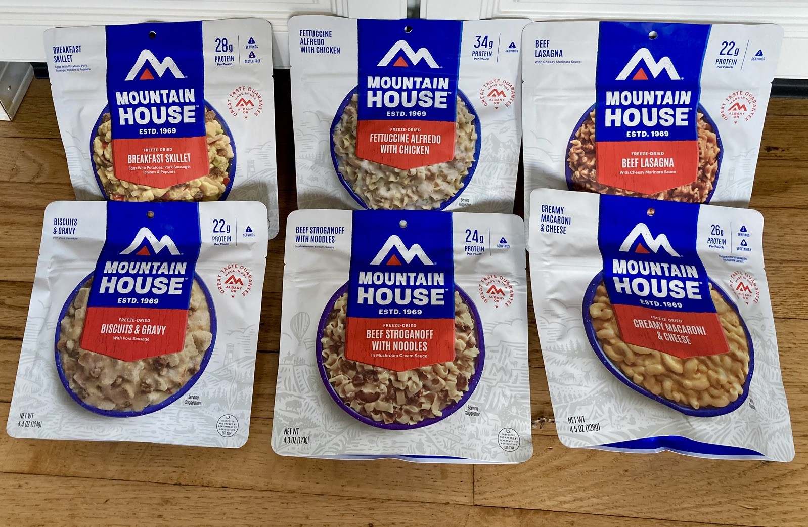Mountain House Meals 6 Assorted Flavors Freeze Dried Camping Emergency Food