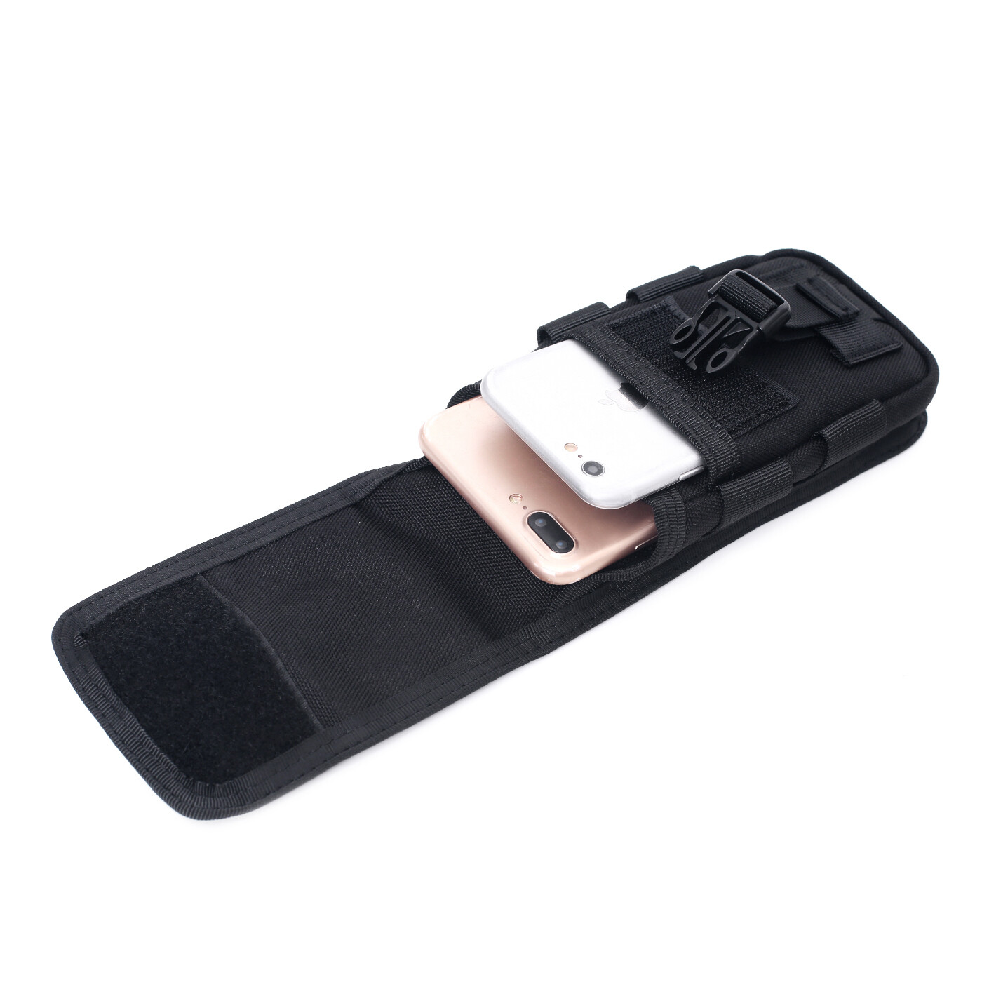 Tactical Molle Phone Holster Universal Dual Cell Phone Holder Utility EDC Pouch