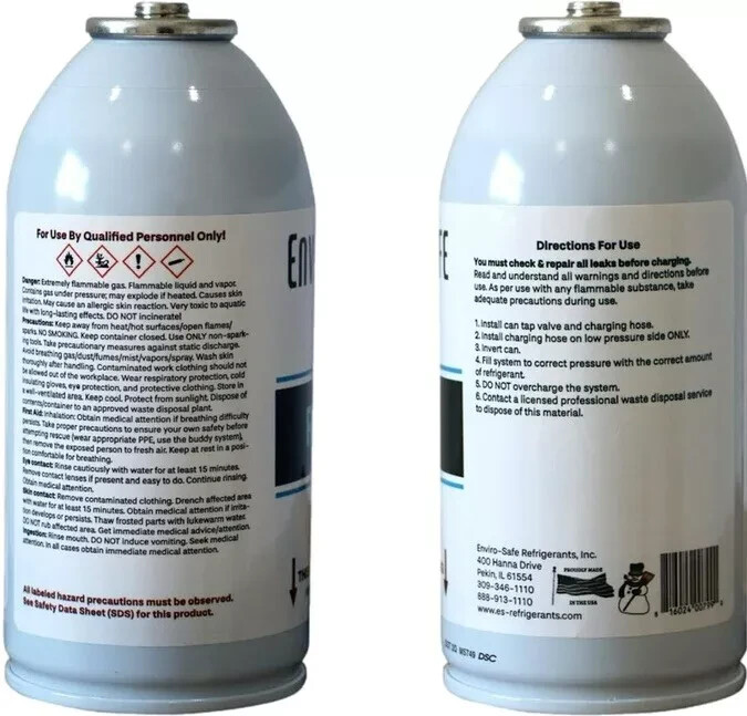 R600a, R600 Refrigerant for AC Charging, Fridges, Freezers, Dehumidifier(5 Pack)