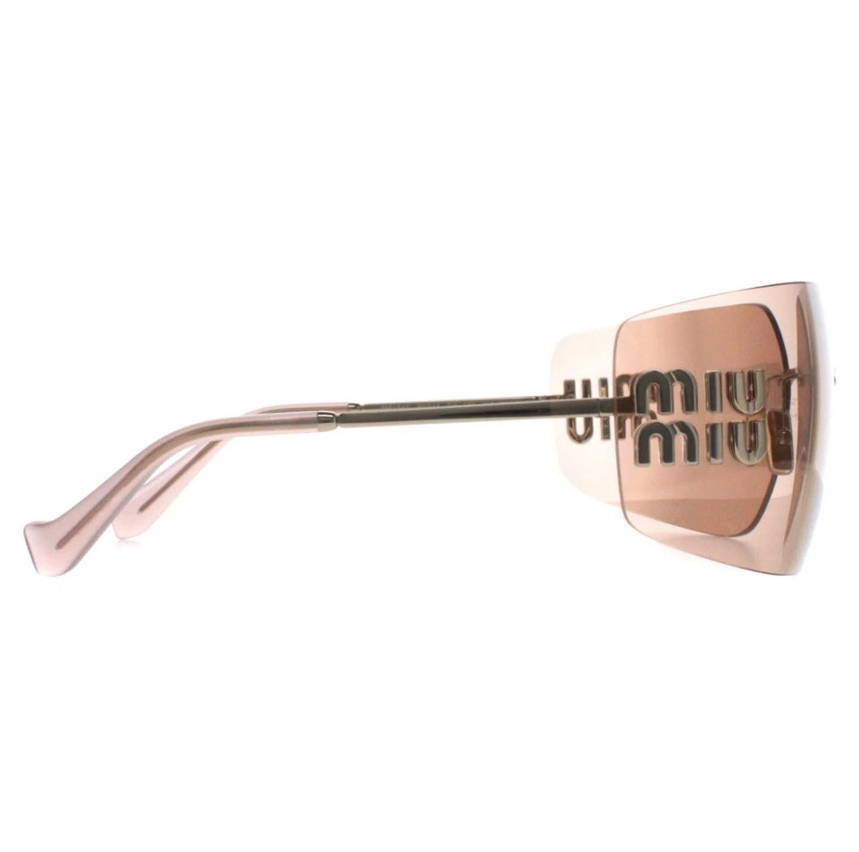 Miu Miu Sunglasses MU54YS ZVN20F Pale Gold Pink Mirror