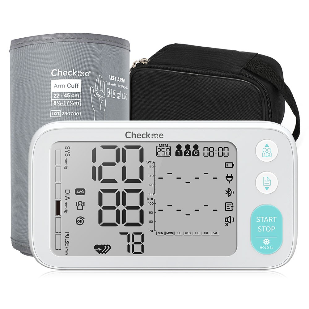 2026 Checkme BP3 Automatic Bluetooth Blood Pressure Monitor+Case，7-day BP Trends