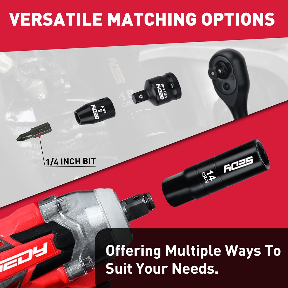 96PC 3/8" Drive Impact Socket Wrench and Bit Set Standard & Deep SAE & Metric