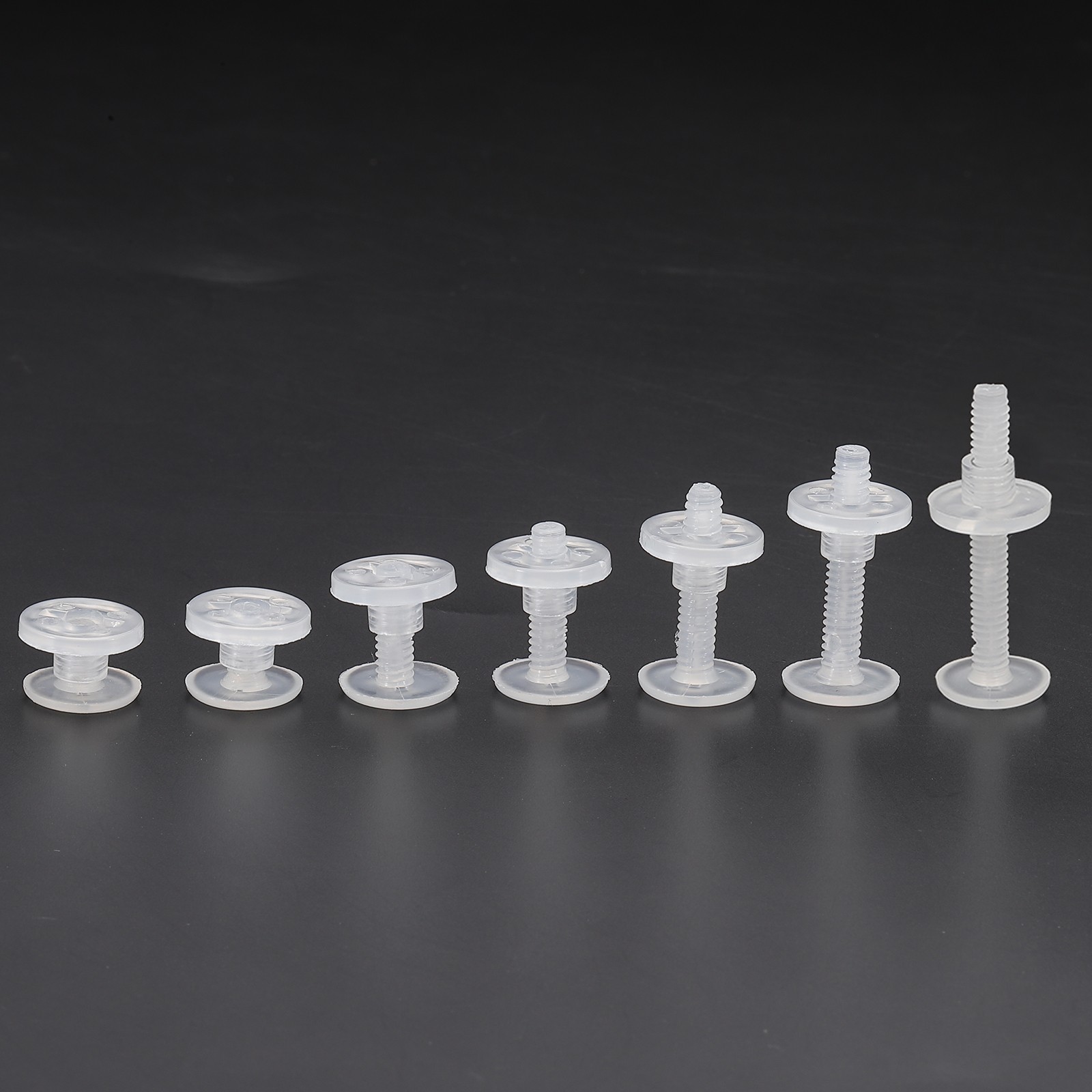 10mm Chicago Screws, 20 Sets Plastic Chicago Screw Binding Post,Clear