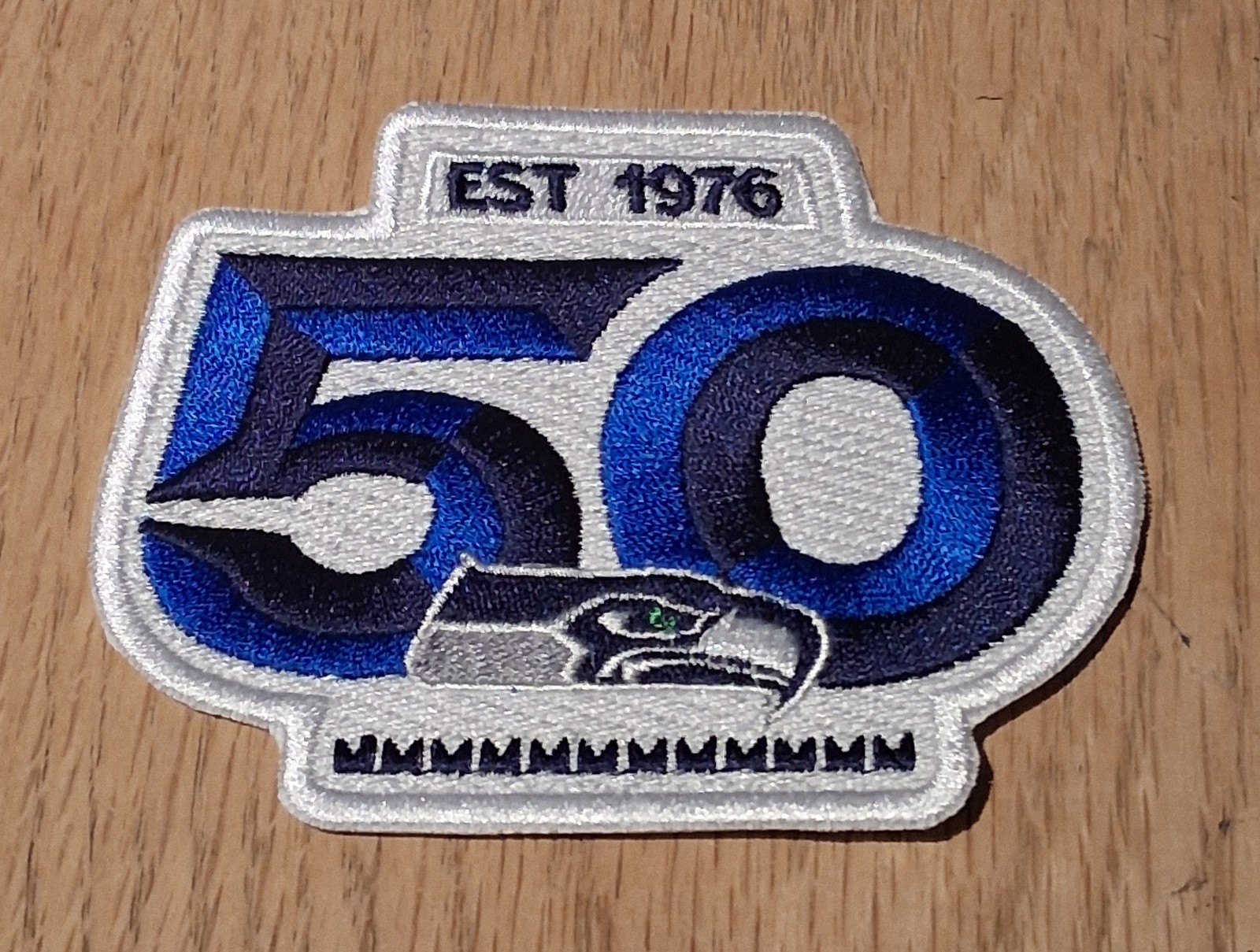 Super Bowl Seahawks 50th Anniversary Embroidered Iron / Sew-On Patch