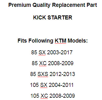 Caltric Kick Start Starter Lever Pedal for KTM 47033070000 Kick Starter