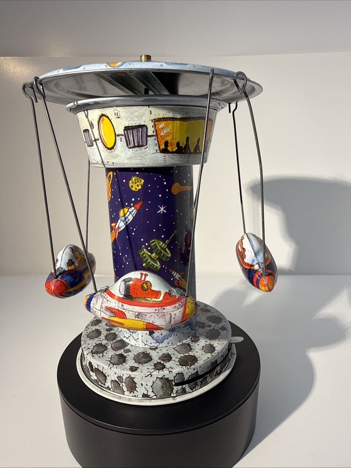 Rocket Carousel Tin Toy Schylling Collector Series (TESTED)