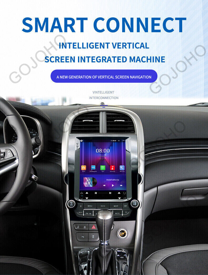 64GB Tesla style For Chevrolet Malibu Radio 2012 Car Stereo Android appleCarplay