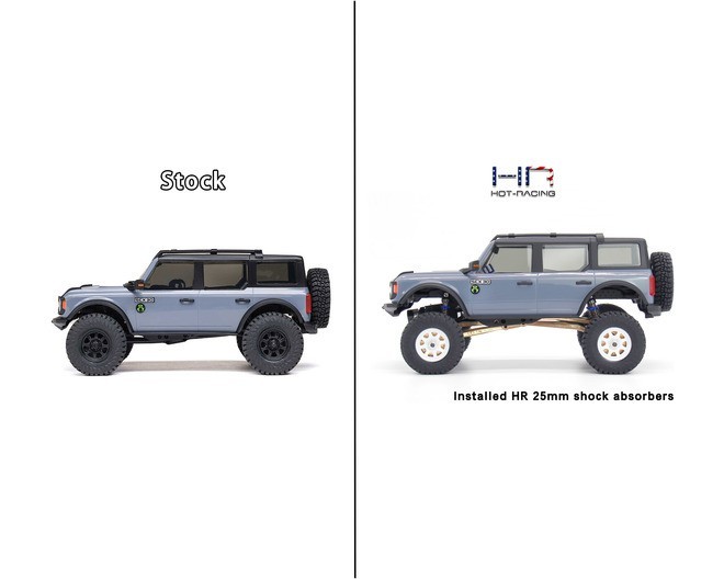 Hot Racing SXTY250GP Axial SCX30 Adjustable Aluminum Shock Dampers 25 mm (4)