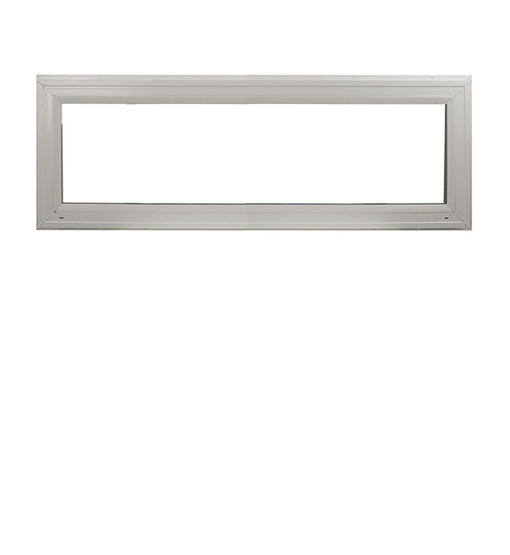 Double Pane Transom Window 42" x 16" Fixed Windows DP50 White Vinyl Argon Gas Wi