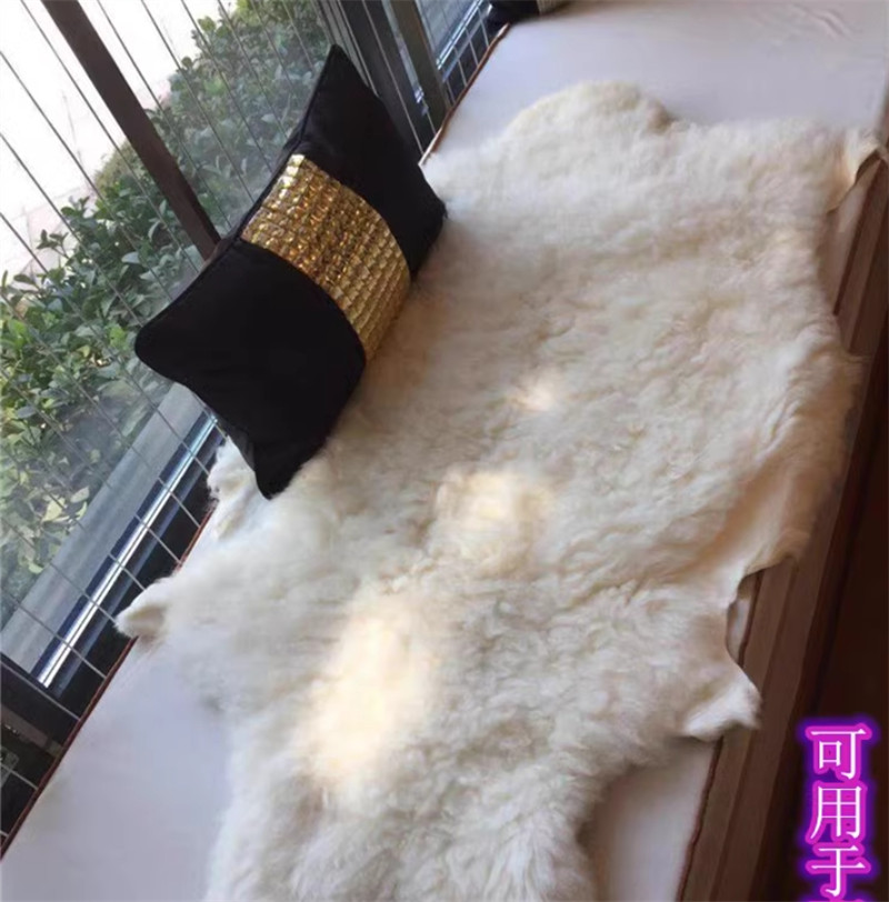 IN US 100% Genuine Sheepskin Fluffy Fur Rug 60*100cm Windward Natural Mat Gift