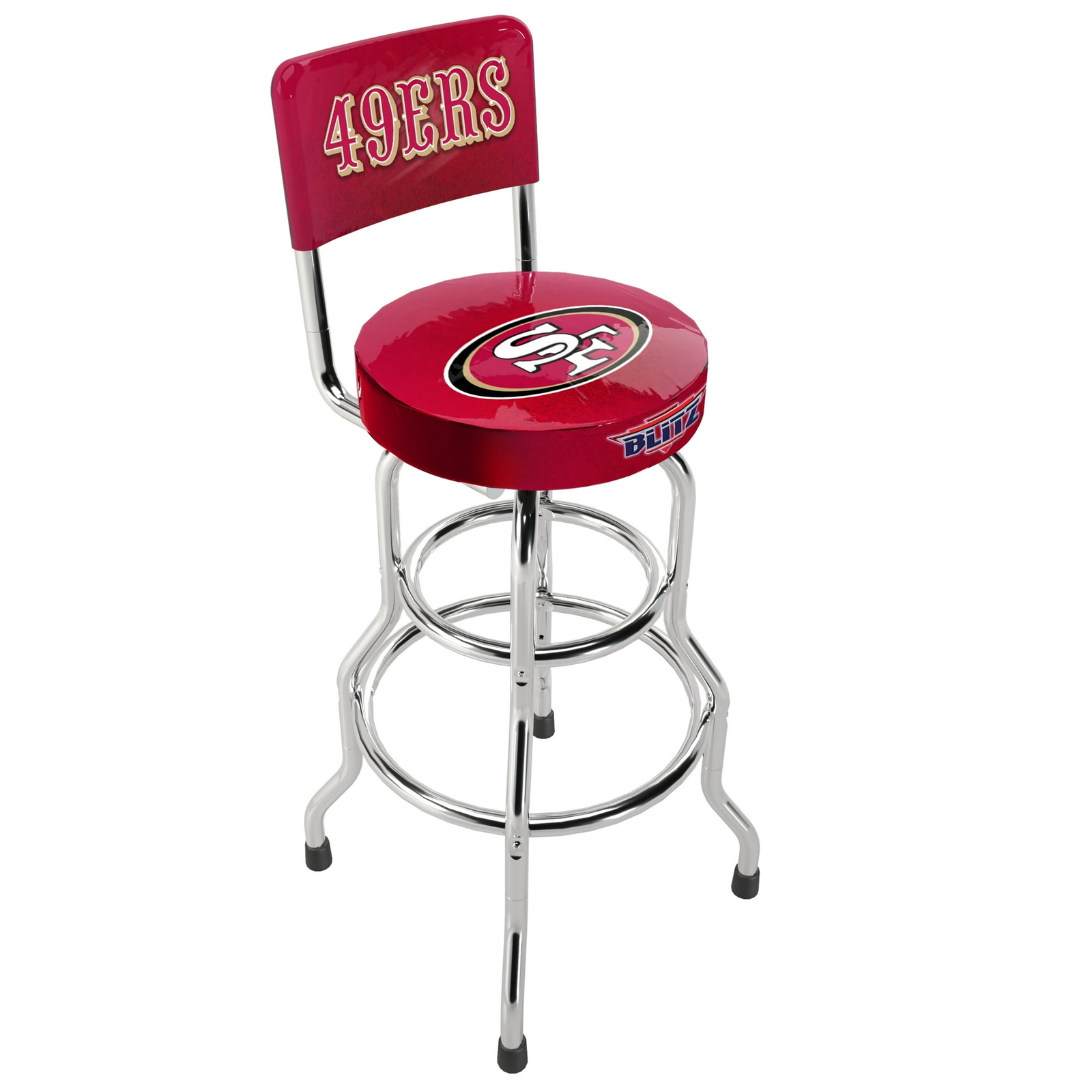 NFL Team Logo Chair Adjustable Swivel Bar Stool High Back Seat Blitz Football