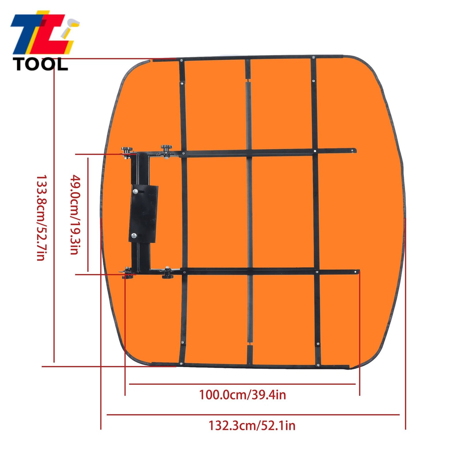 52" X 52" Orange For Rops Canopy Tractor and Mowers Umbrella 2" x 2" or 2" x 3"