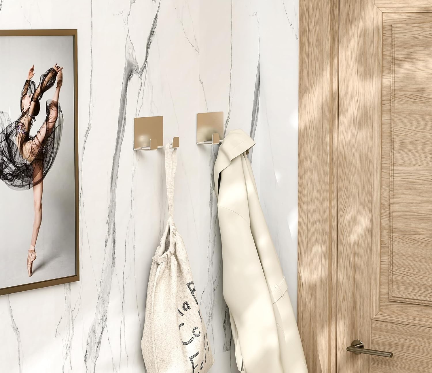 Razor Shower Holder, 2 Pack, Wall Hooks with Loofah and Razor Hooks