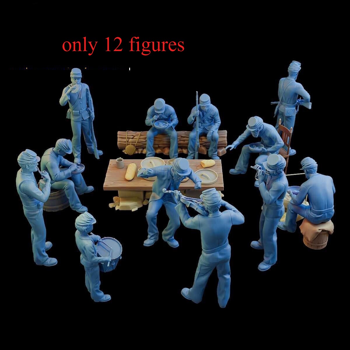 1/32 Scale 54mm Scale During The American Civil War 12 Figures Resin Model