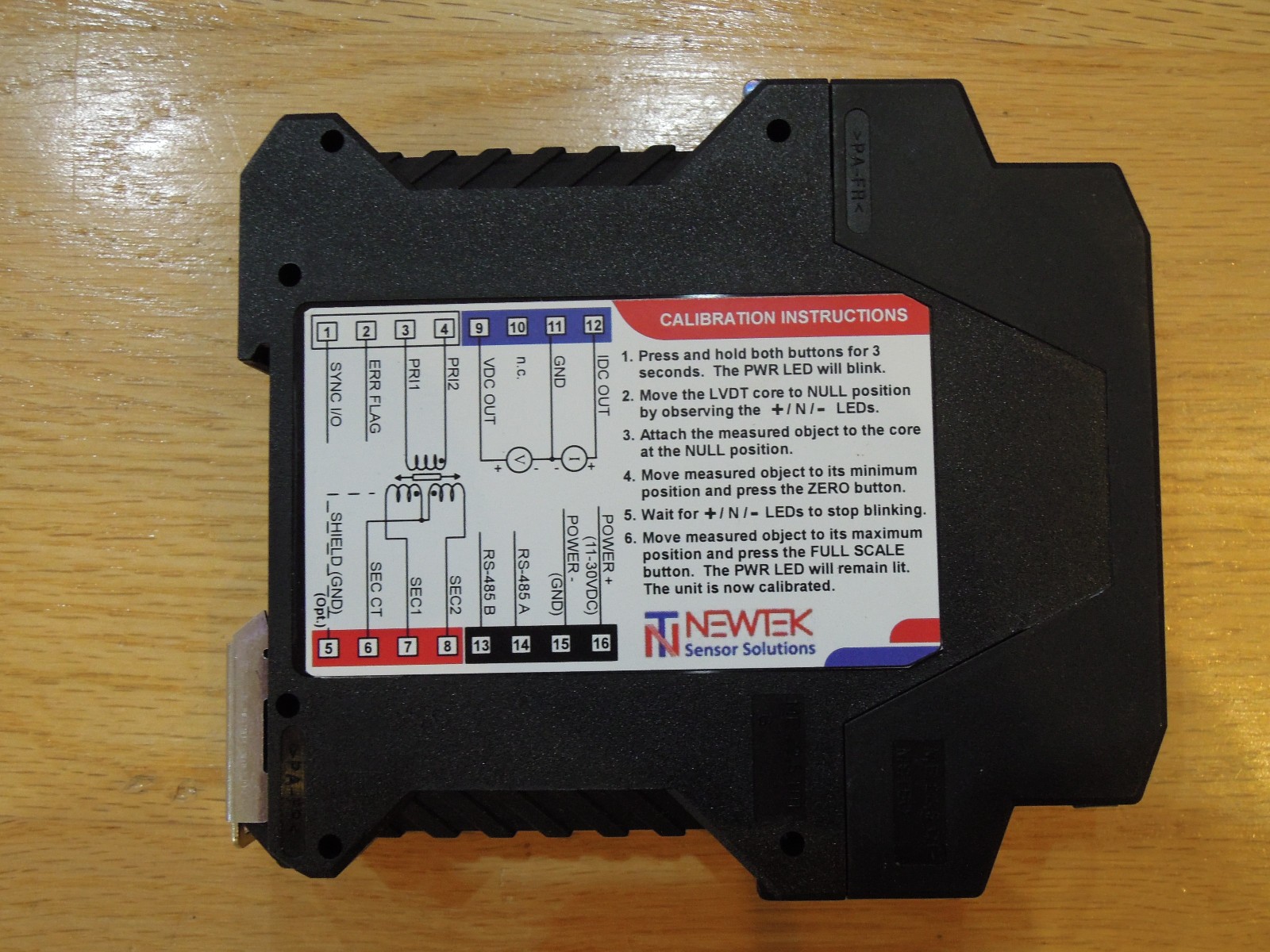 Newtek Sensor Solutions NTC-6000-DS LVDT Signal Conditioner Module