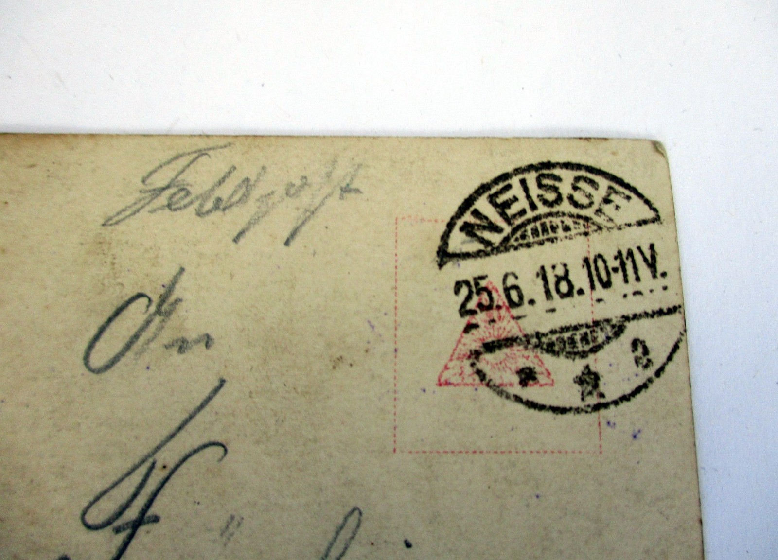 German Document WW1 Postcard Prussian