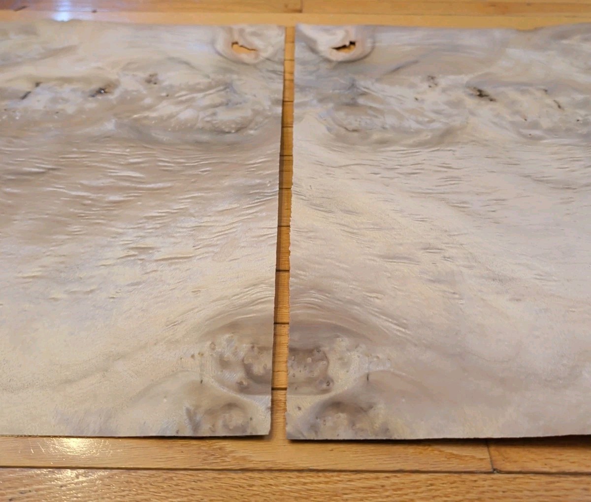 Myrtlewood veneer 26" x 16" guitar Luthier 1/42" wood flame burl holes