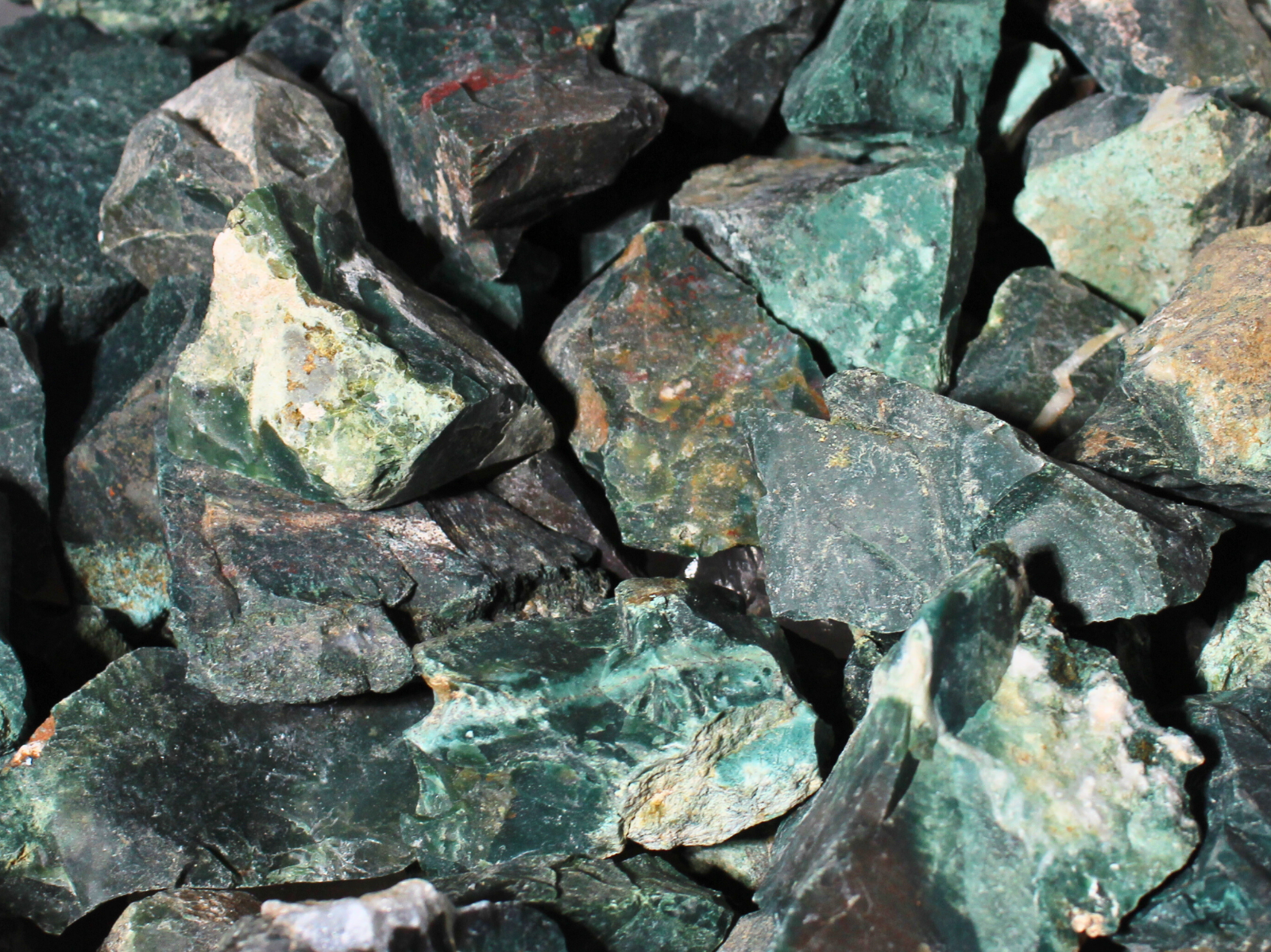 Green Bloodstone - Rough Rocks for Tumbling - Bulk Wholesale 1LB options