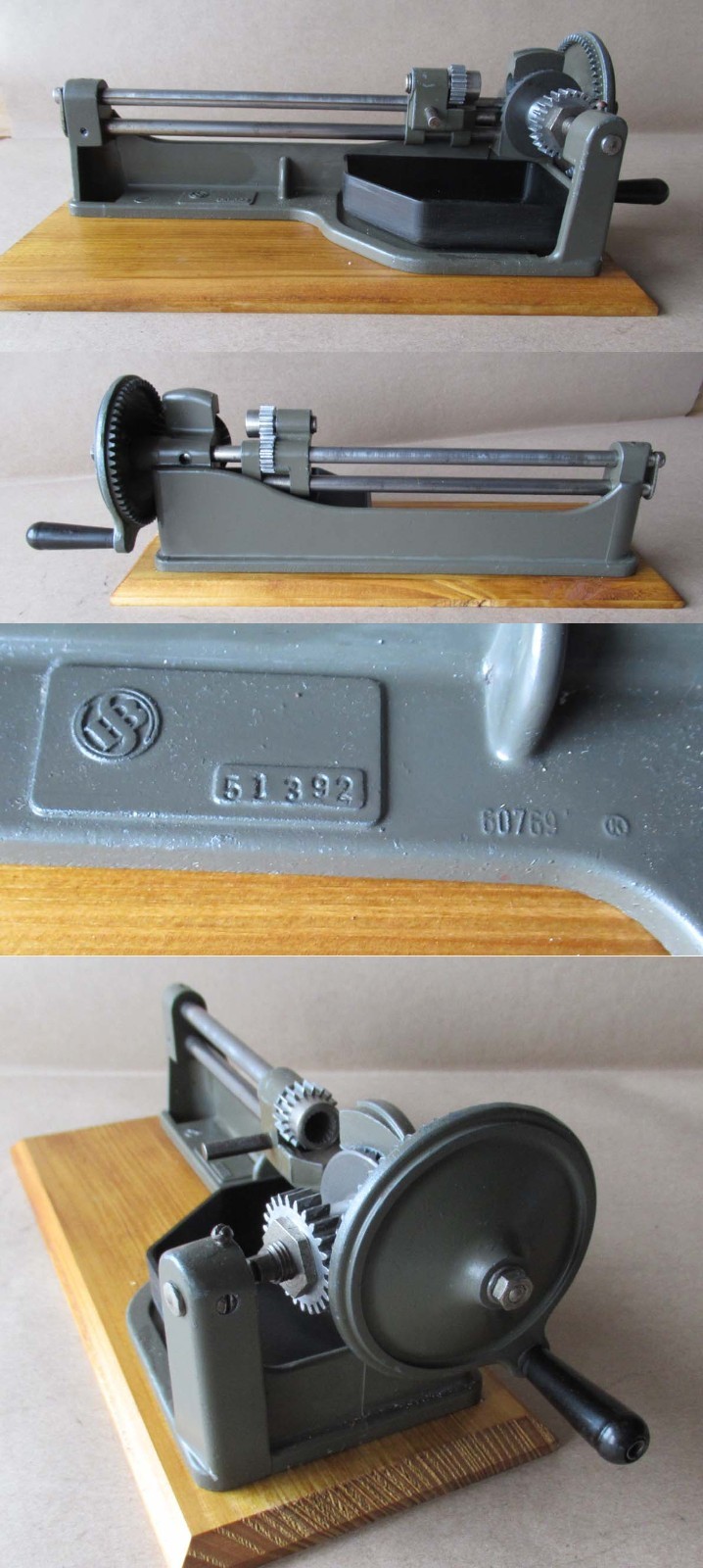 ANTIQUE CAST-IRON TABLE PENCIL SHARPENER SELLIER & BELLOT TRAY CZECHOSLOVAKIA