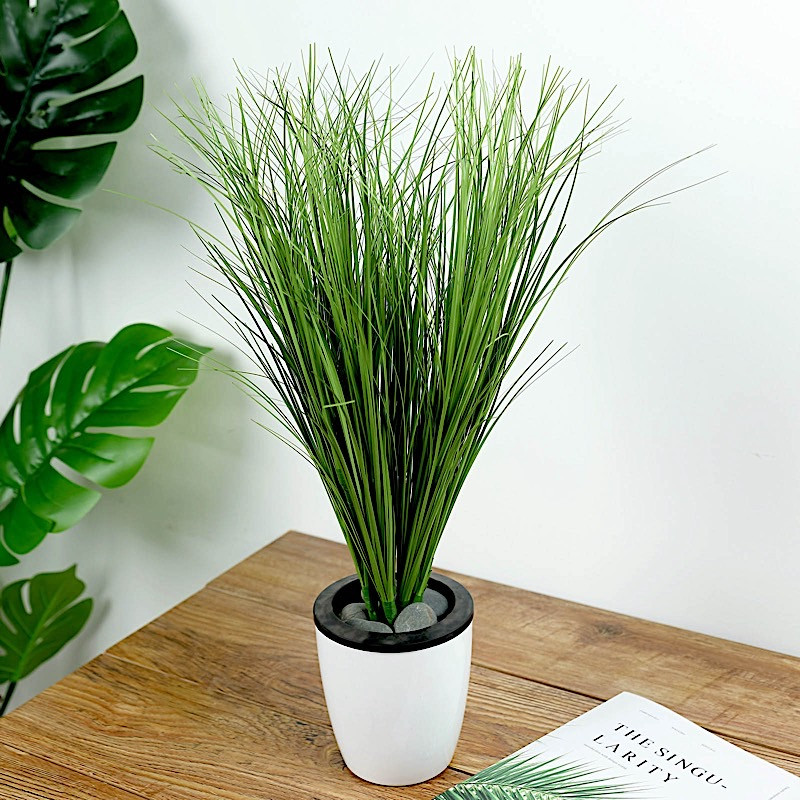 3 Green 20" Artificial Faux Grass Sprays Stems Wedding Party Home Centerpieces