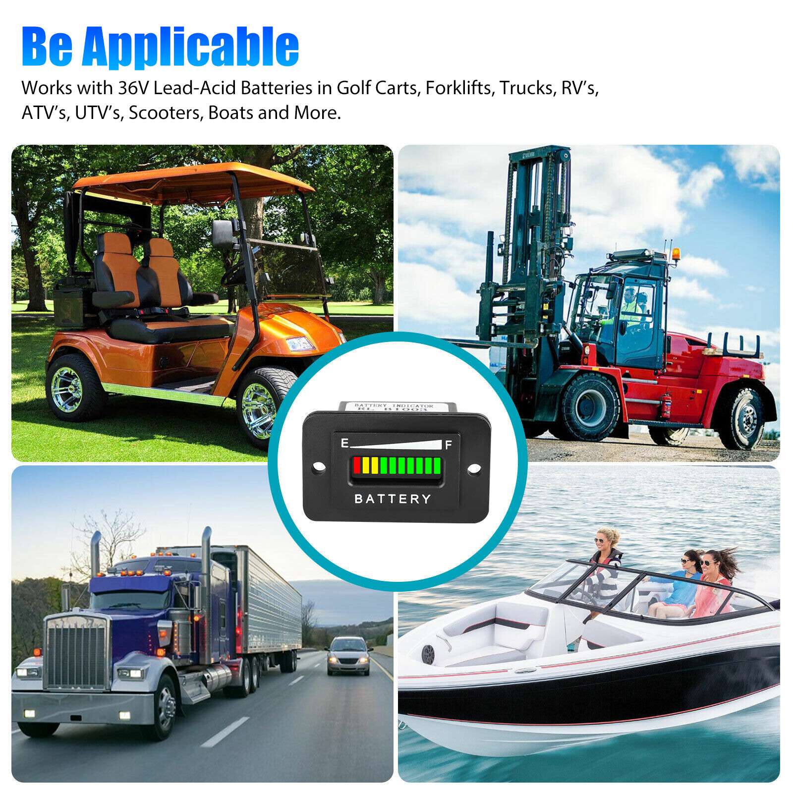 36V Volt Battery Indicator Meter Gauge for Ezgo Club Car Yamaha Golf Cart Motor