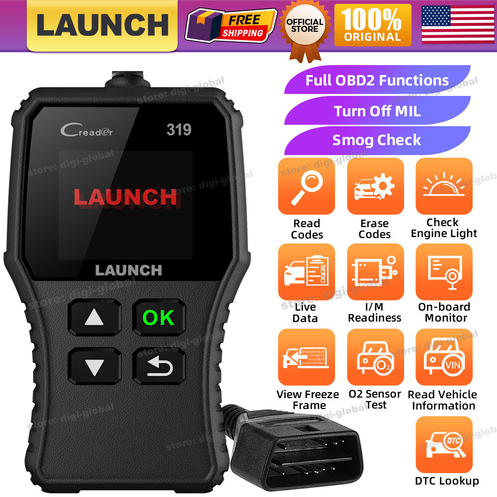LAUNCH Automotive OBD2 Diagnostic Scanner Car Check Engine Light OBD Code Reader