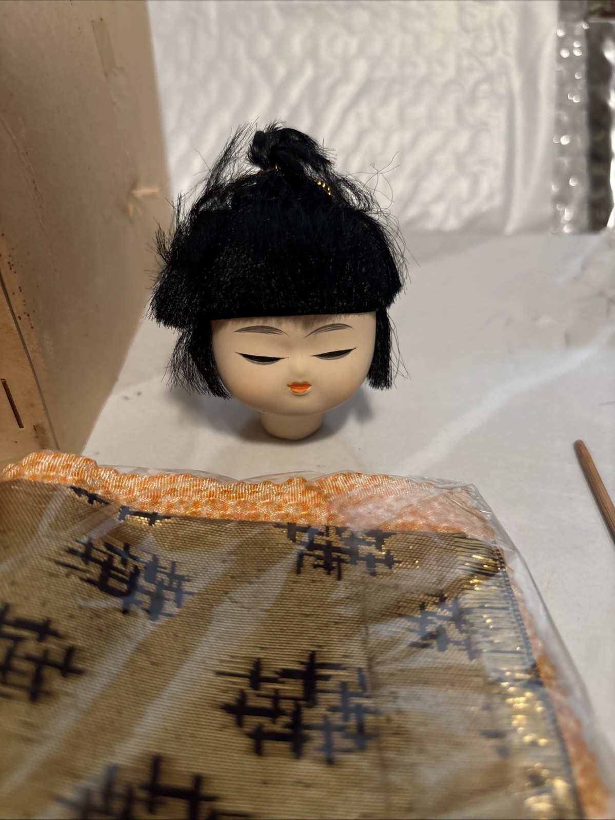 Vintage Antique Kimono Doll Set Never Assembled , 1/2 Original Box Collectible