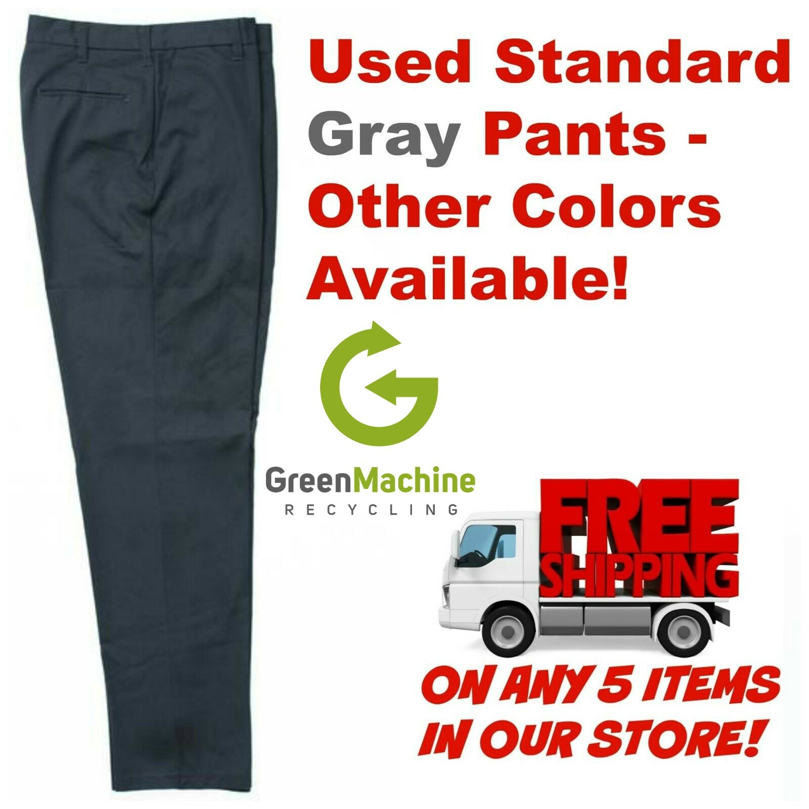 Used Uniform Work Pants Cintas Redkap Unifirst G&K Dickies and others GRAY