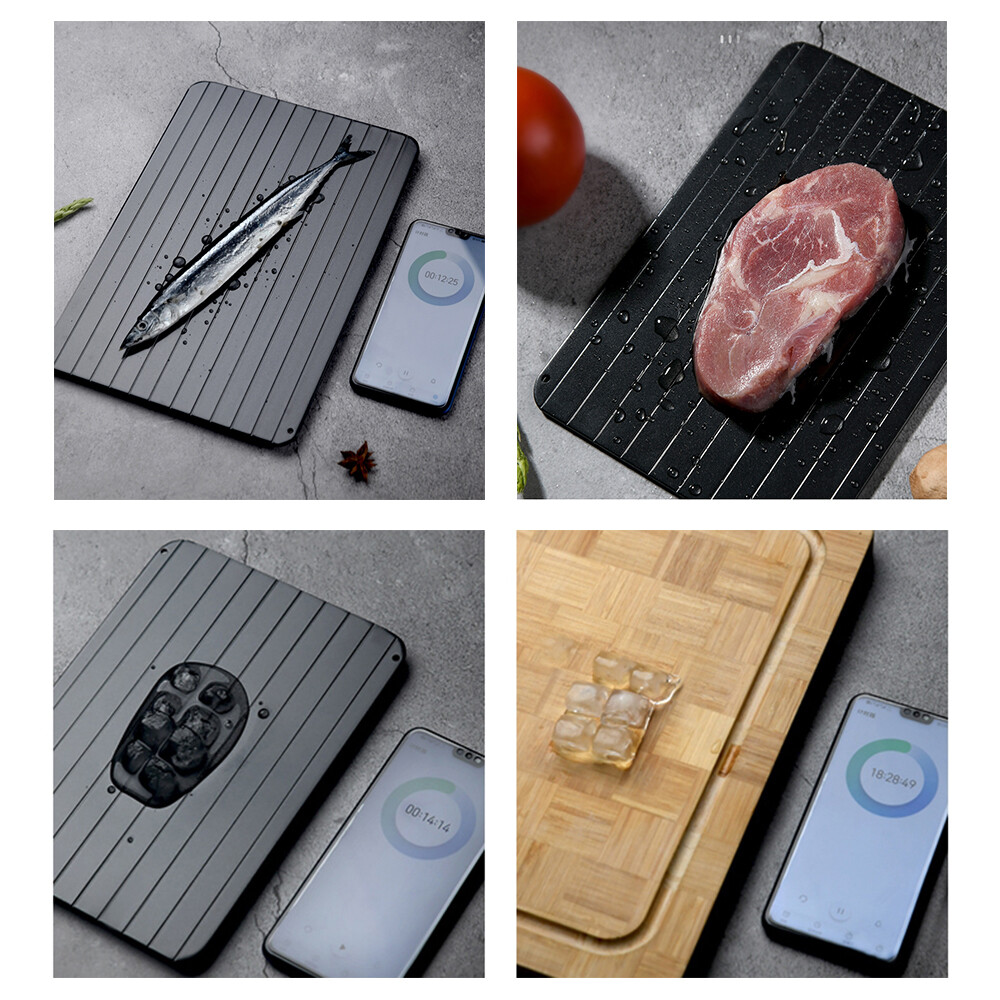 Fast Defrosting Tray Rapid Thawing Board Safe Defrost Meat Frozen Food Plate US