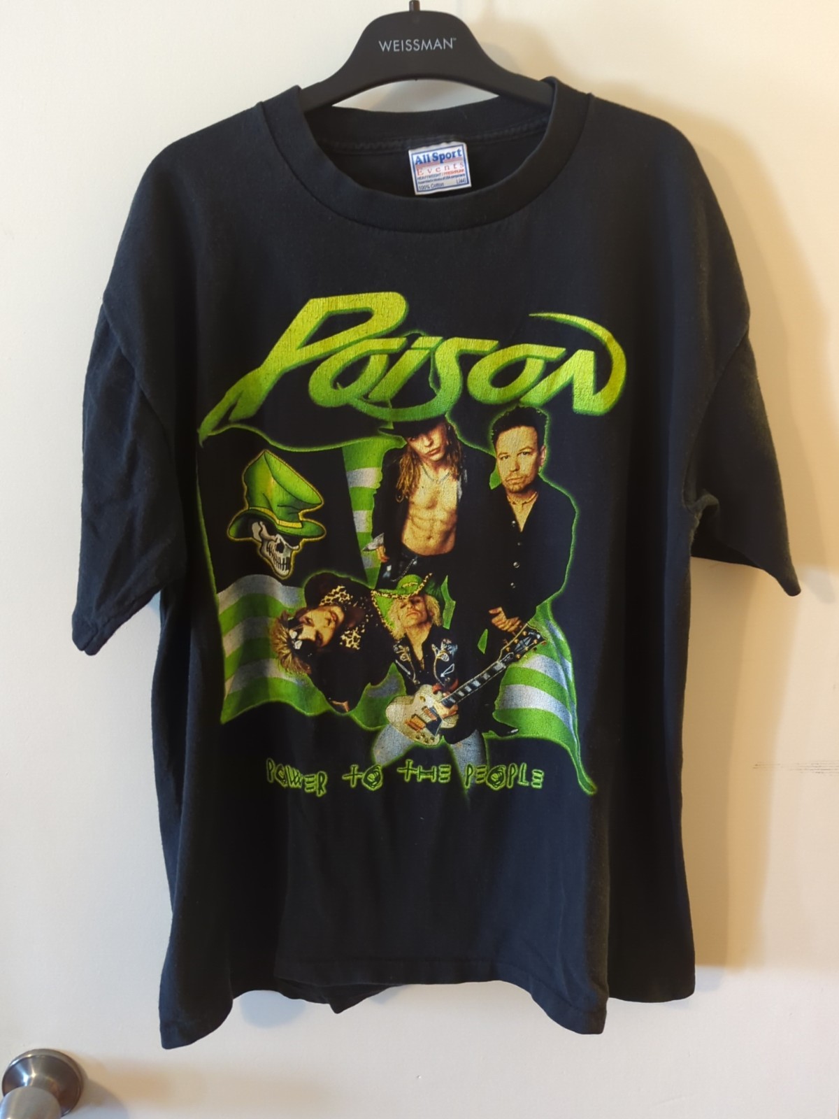 Poison Power To The People World Tour 2000 Black Vintage Concert Shirt Size L