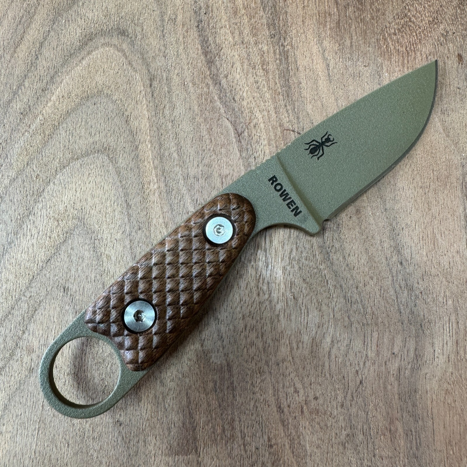 Dragonscale scales compatible with ESEE Izula knife Walnut