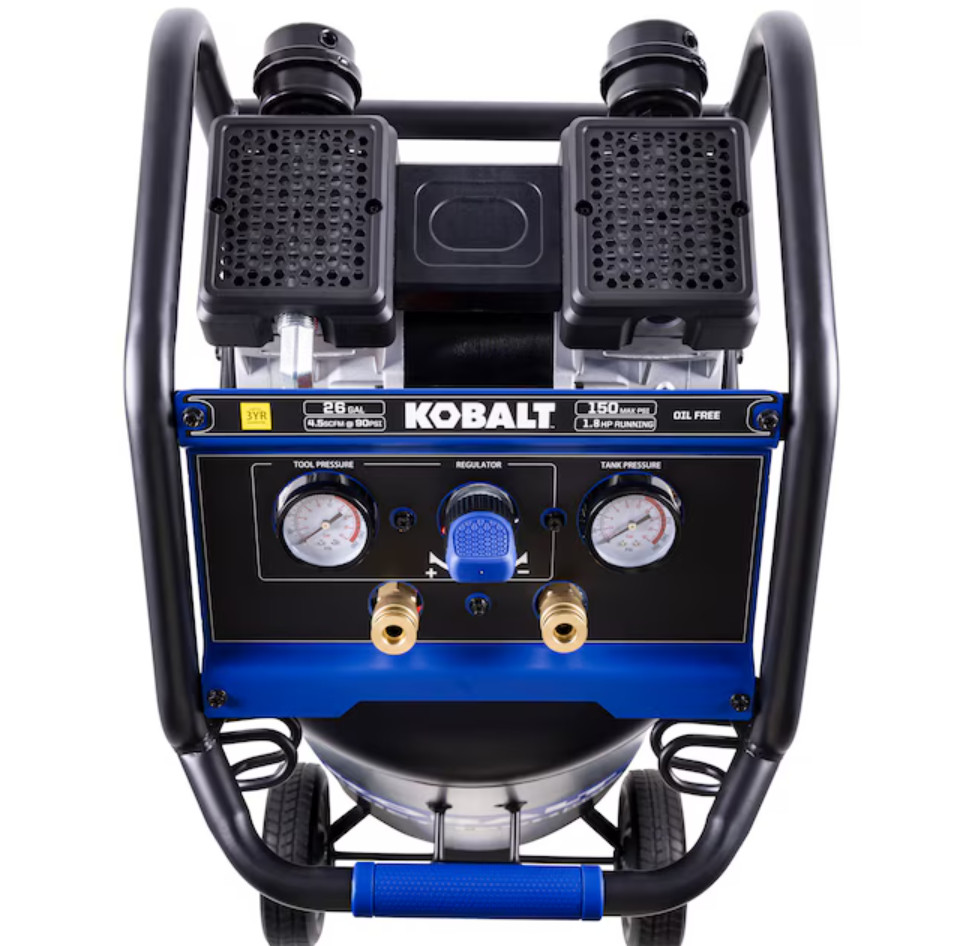 Kobalt QUIET TECH 26 Gallon 150 PSI Vertical Air Compressor Free Shipping