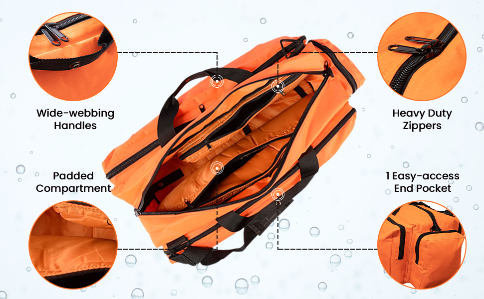 Primacare KB-1172 Oxygen O2 Gear Bag with Multiple Compartments Waterproof Botto