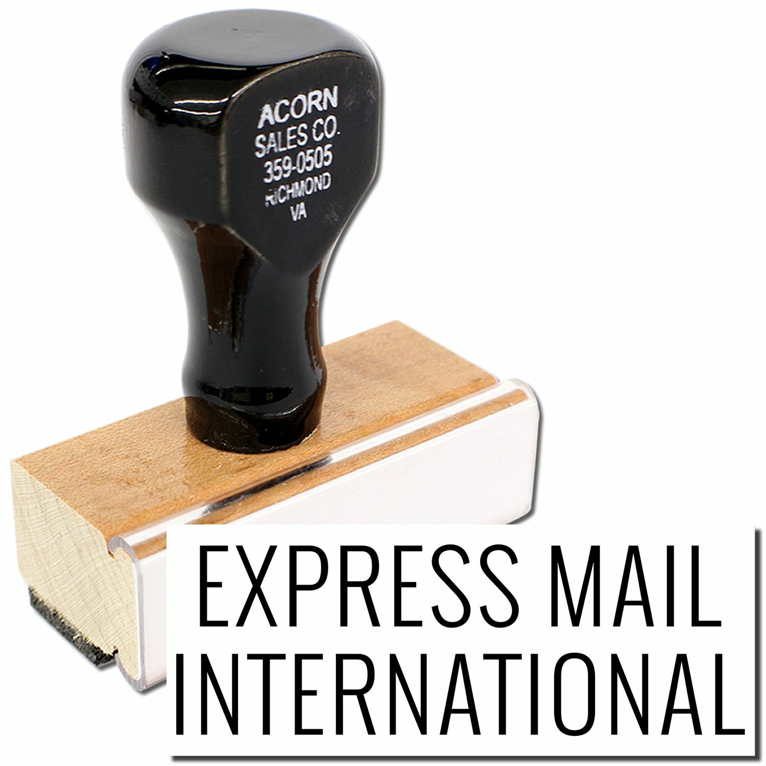 Express Mail International Rubber Stamp Mail Stamp Size 1/2" Tall x 1-1/2" Wide